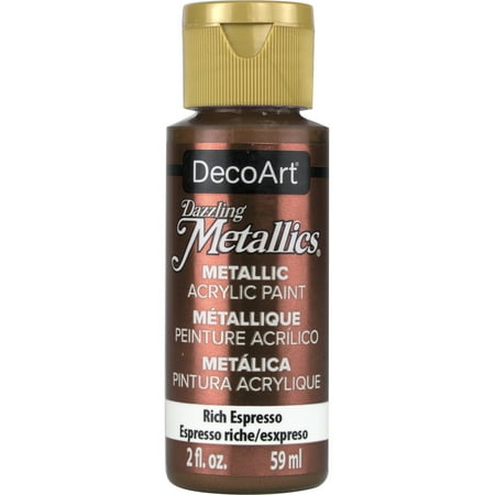 UPC: 0766218027740 | DecoArt Dazzling Metallics Acrylic Paint 2 oz Rich Espresso