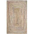 thumbnail image 3 of Safavieh Cape Cod Collection CAP202B Handmade Boho Braided Jute & Cotton Area Rug, 5' x 8', Beige / Multi, 3 of 4
