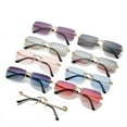 thumbnail image 2 of Square Glasses For Men And Women Frameless With Metal Frame AC Lens Retro Sun Glasses Ideal For Driving Travel, 2 of 6