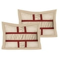 thumbnail image 6 of Unique Home 7-Pieces Taupe Burgundy Red Ruffle Comforter Sets, King, 6 of 6