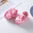 thumbnail image 4 of RUINIXCW Newborn Baby Girl Shoes 0 4 9 12 Months Infant Shoes Baby Walking Shoes Baby Dress Shoes with Bownot Flower Print Non-Slip Soft Sole Crib Shoes, 4 of 8
