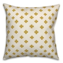 Creative Products Swiss Cross Yellow 18 x 18 Indoor / Outdoor Pillow