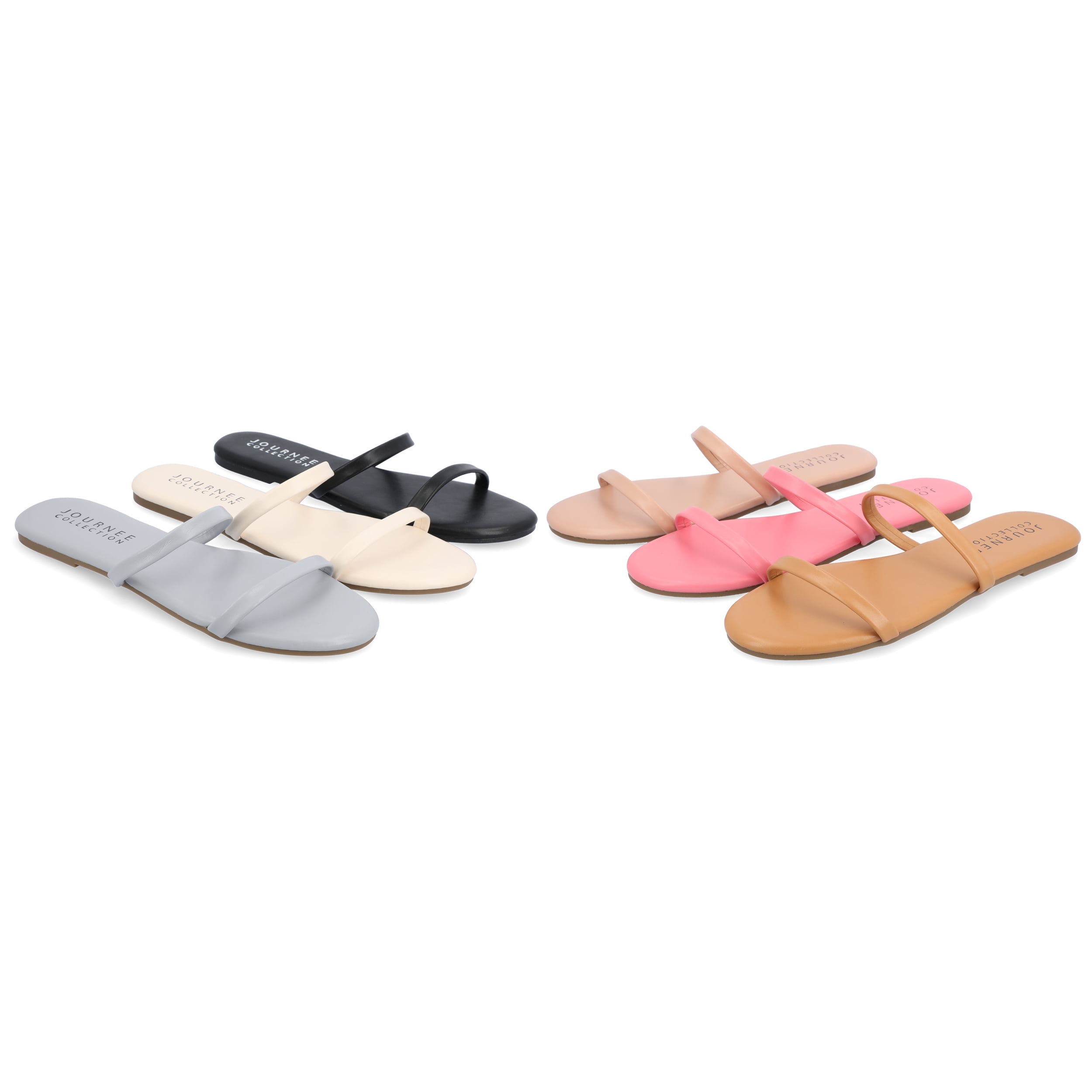 Journee Collection Womens Adyrae Tru Comfort Foam Slide Flat Sandals