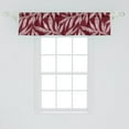 thumbnail image 2 of Geometric Flower Window Valance, Tropical Art Inspirations Dot Illustration of Leaves Pattern, Curtain Valance for Kitchen Bedroom with Rod Pocket, 54" X 18", Maroon Pale Maroon White, by Ambesonne, 2 of 2