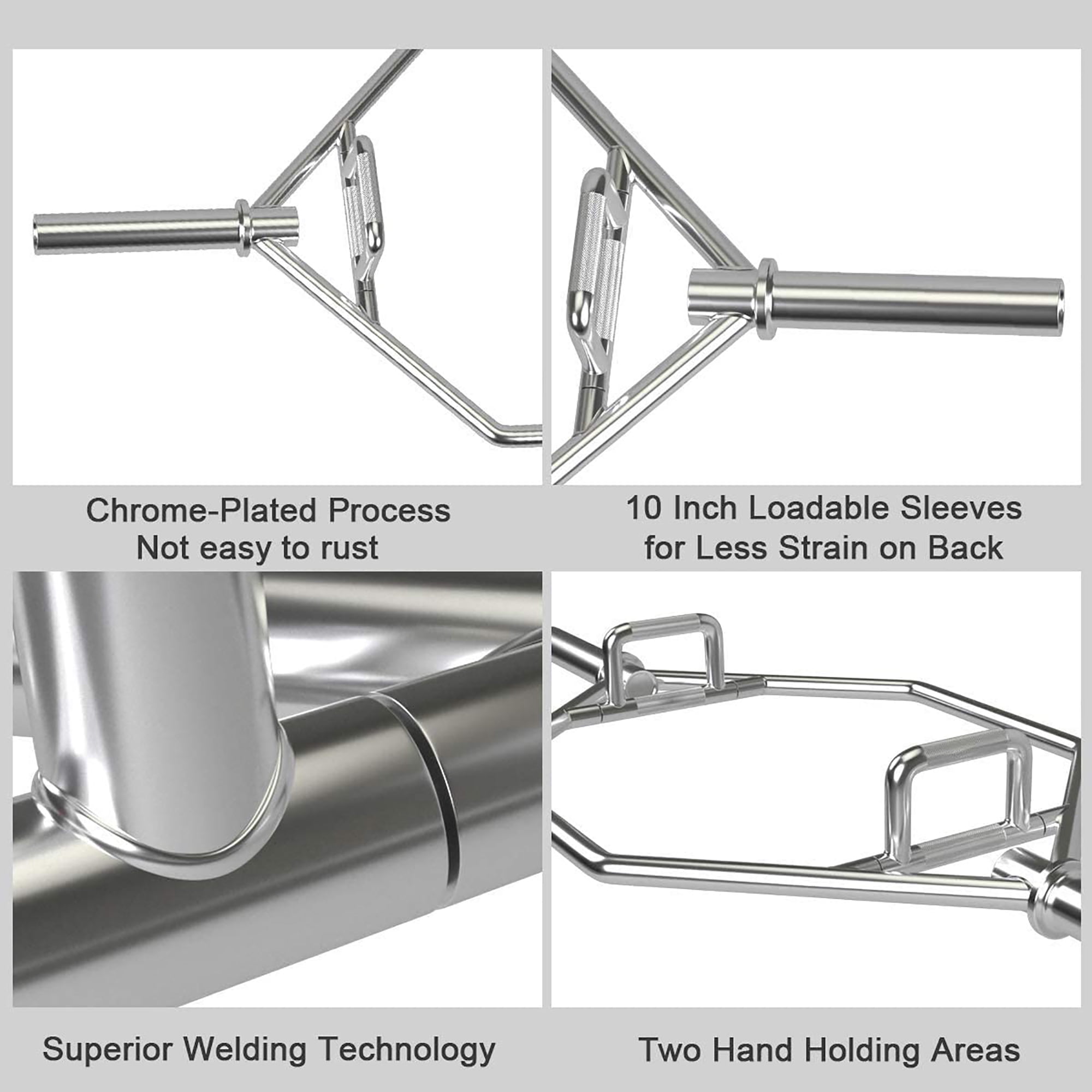 Costway 56'' Olympic Tarp Bar W/ Knurled Handles for Weight Lifting and Bodybuilding Silver