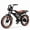 Black & Brown, variant on Qlife Spark Electric Bike for Adults, 750W Motor Over 28 MPH(Unlock to 35MPH) EBike, 20" Fat Tires with Dual Suspension & Brakes Motorcycle Green