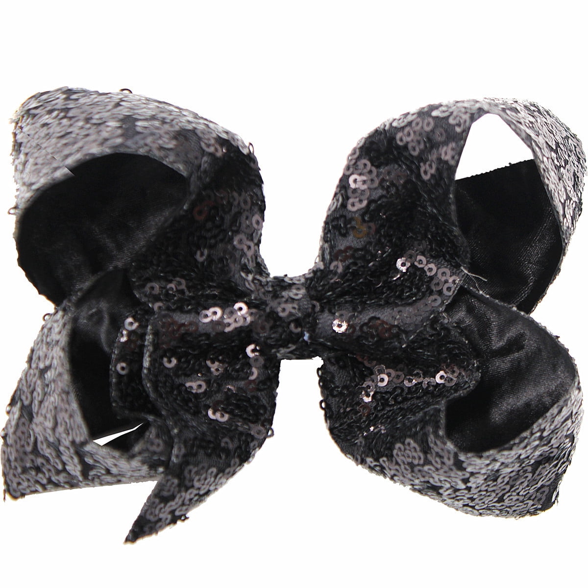 Large Sequin Hair Bows with Clips Sparly Rainbow Bow Hair Barrettes for Toddlers Kids Children Teens