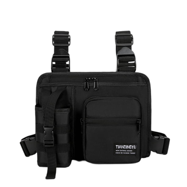 Chaleco con bolsa para el pecho, resistente al agua, ligero, soporte para teléfono en el pecho para correr, pescar, ciclismo, senderismo y deportes.