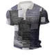 thumbnail image 4 of Playeras De Hombre Camisa A Cuadros Para Hombre, Camisa Con Solapa Y Botones, Estampados Gráficos Degradados, Camiseta De Manga Corta Con Estampado Urbano Para Exteriores, 4 of 5