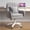 Grey, variant on BTFYOU Height Adjustable Wheeled Computer Chair, Cute Mid Back Velvet Swivel Desk Chair, Multi-use Stylish Seating for Makeup Room and Home Office, White