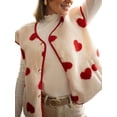 thumbnail image 2 of Female Fleece Vest Coat Beige S, 2 of 10
