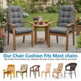 thumbnail image 3 of JIAN YA NA Adirondack Rocking Chair Cushion, High Back Patio Chair Cushions, Water Resistant Outdoor Furniture Seat Pads with Ties (43x19x3 Inch, Dark Gray), 3 of 11