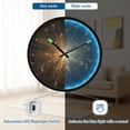 thumbnail image 5 of Indoor 12' Voice-Activated Luminous Decoration Wall Clock With LED Night Light Light Rays, 5 of 8