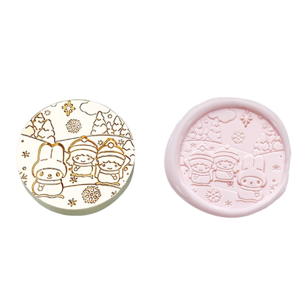 Serie Dibujos Animados Cabeza Cobre Cabeza Cera Esmalte Vintage para Regalo Scrapbooking (A)