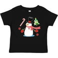 thumbnail image 3 of Inktastic Top Hat Snowman with Christmas Tree and Candy Cane Boys or Girls Baby T-Shirt, 3 of 5