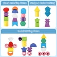 thumbnail image 6 of 4 in 1 Montessori Wooden Beads Sequencing Toy, Sequencing Block Sorter Shape Matching Lacing Beads STEM for Boys Girls 2 3 4 Year Old Toddler Kids, 6 of 7