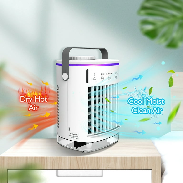 Visland Small Portable Air Conditioner, Evaporative Air Cooler Portable,  Personal Air Conditioner Mini Portable, Fans that Blow Cold Air, Desktop  Cooling Humidifier Fan - Walmart.com