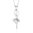 thumbnail image 1 of Sterling Silver Ballet Dancer Pendant Necklace for Girls on Cable Chain 16", 1 of 7