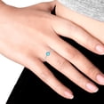 thumbnail image 5 of Round Blue Moonstone on Sterling Silver Beaded Band Ring for Female Size-7, 5 of 5