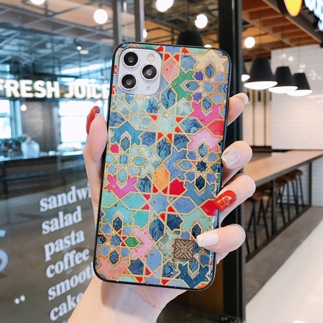 Funda de teléfono de lámina dorada de lujo para iPhone 11 12 13 14 mini Pro Max XS X XR 7 8 SE 2020, funda a prueba de golpes con hojas de árbol Tan Jianjun unisex