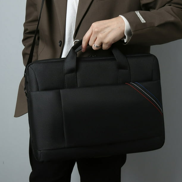 Bolso para portátil, bolso de hombro, bolso mensajero, maletín con correa ajustable, múltiples bolsillos, compartimentos internos, 40x30x7cm/15.74x11.8x2.75in para negocios, viajes