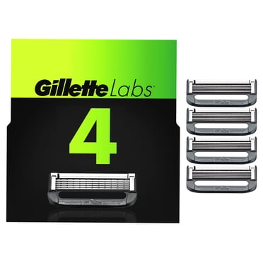 Gillette Labs Razor Blade Refills, Compatible with Exfoliating Bar & Heated Razor, 4 Refills