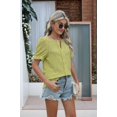 thumbnail image 2 of Womens Fashion Tops Cute Puff Sleeve Blouses for Women Dressy Casual Spring Summer Clothes Outfits for 2025 Green M, 2 of 8