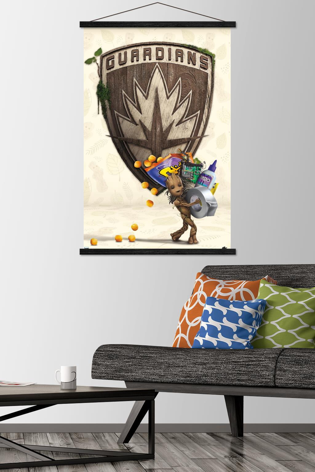 Marvel I Am Groot - Up to Something Wall Poster with Magnetic Frame, 22.375" x 34"
