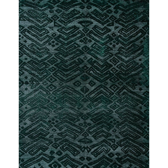 Ahgly Company Machine Washable Indoor Rectangle Abstract Night Black Area Rugs, 4' x 6'