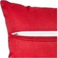 thumbnail image 5 of Violet Linen Seasonal Xmas Christmas Holiday Spirits Pattern, Polyester Embroidered Applique, Reindeer on Red, 18 Inch x 18 Inch, Decorative Throw Pillow Cover, 5 of 7