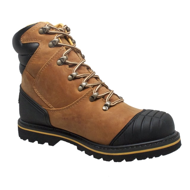 Bota de trabajo con punta de acero de 7 "para hombre, marrón claro, tamaño 11 AdTec 9804-W110