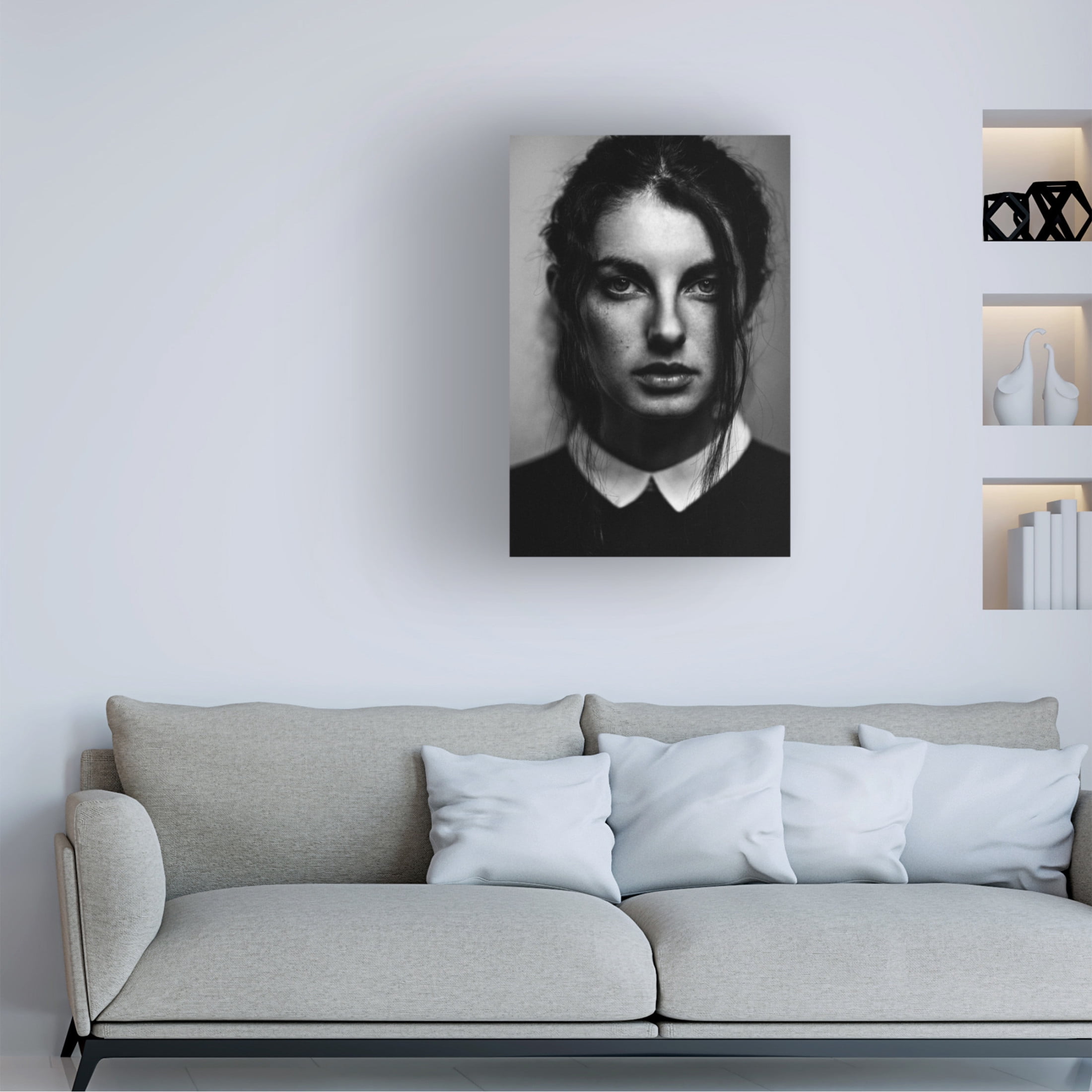 Canvas Wall Art - Artem Vasilenko 'Model Collar' Wall Art for Living Room, Bedroom, or Office D?cor by Trademark Fine Art - 22 x 32 Inches