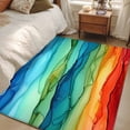 thumbnail image 3 of Area Rug 48×72in, Colorful Marble Rainbow Wave Floor Carpet Living Room Rug, Abstract Geometric Modern Art Non-Slip Welcome Mat Indoor Rugs for Bedroom Dining Room, 3 of 9