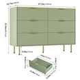 thumbnail image 3 of Danolapsi Fluted Wood Dresser 6 Drawers Dresser for Bedroom,Large Modern Chest of Drawers,Modern Dressers TV Stand,Dresser with Gold Handle,Wood Drawer Organizer for Bedroom,Living Room, 3 of 7