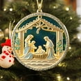 thumbnail image 3 of CuiLiyq Nativity Scene Ornaments, Gifts Boxed Keepsake Christmas Tree Nativity Scene Hanging Ornaments, The Birth of Jesus Decor, Religious Gifts for Christian and Family (3.1 Inch, Acrylic), 3 of 6