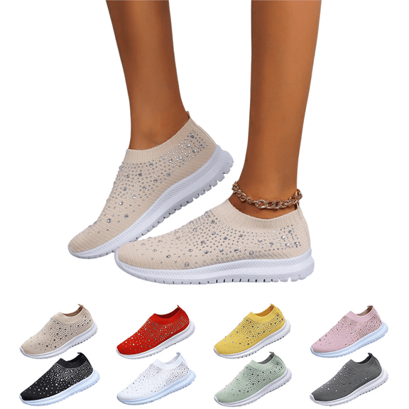 EKVAHL Orthopedic Sneakers for Women Good Arch Breathable Fashion Walking Loafers Mesh Soft Sole Comfortable Sneaker Shoes Lightweight Casual Vacation Summer Non-Slip Shoes
