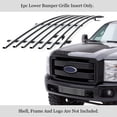 thumbnail image 2 of APS Compatible with Ford F-250 F-350 F-450 F-550 SD 2011-2016 Lower Bumper Stainless Steel Chrome 8x6 Billet Front Grill Grille Insert F66829C, 2 of 7