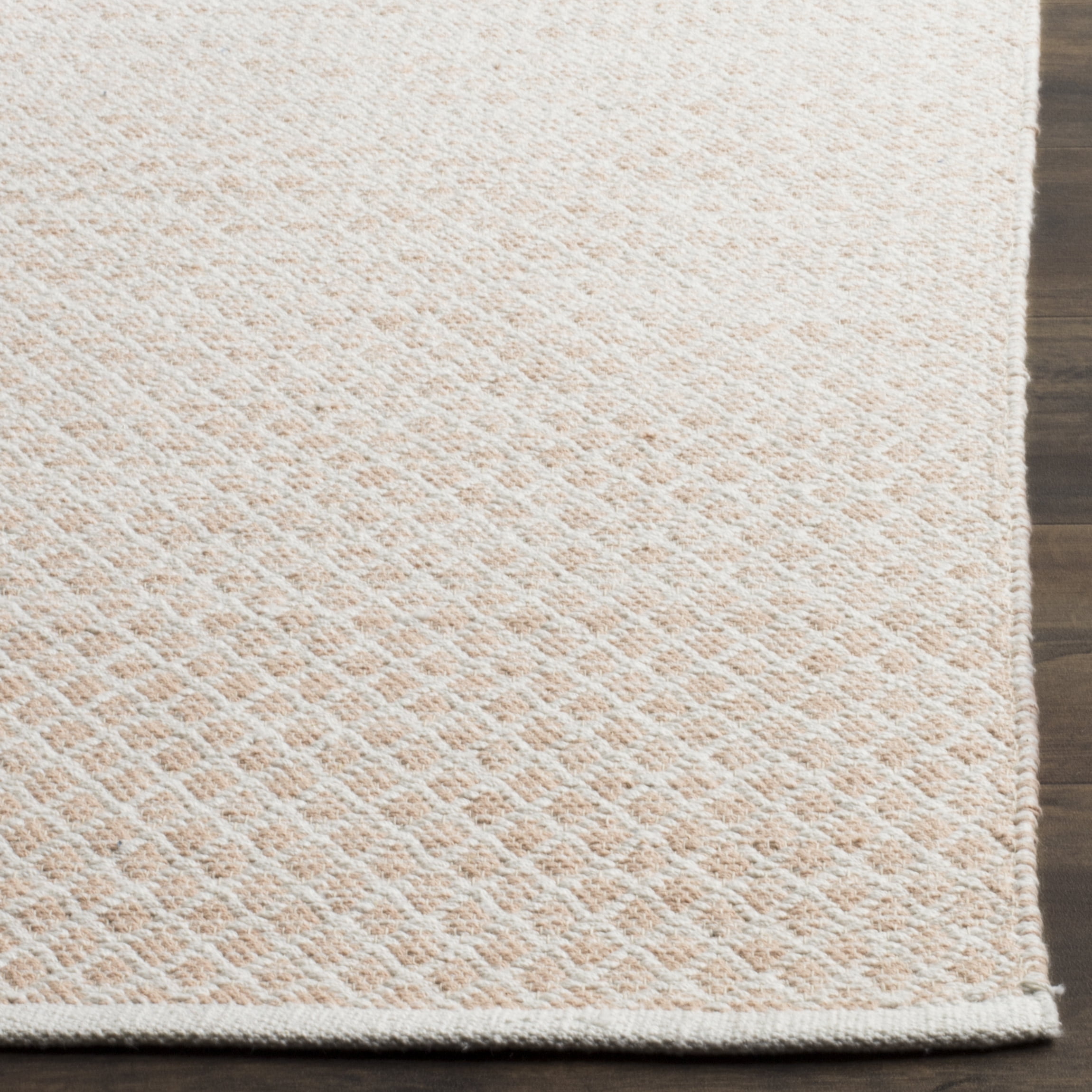 SAFAVIEH Montauk Vaughn Geometric Cotton Runner Rug, Beige/Ivory, 2'3" x 6'
