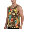 thumbnail image 3 of Rocae Robot and Monsters for Men's Workout Tank Top Men's Running Tank Top Dry Fit Athletic Workout Tank TopsX-Large, 3 of 9