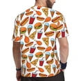 thumbnail image 2 of Wukai Hot Dog Burger Print Men's Short-Sleeved Mesh T-Shirt,Quick-Dry Short Sleeve Workout T-Shirt-Medium, 2 of 8