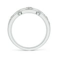 thumbnail image 2 of ANGARA Natural Triple Row Dotted Diamond Orbit Ring in 14K White Gold for Women (Size-3.7mm| Color-K| Clarity-I3) | April Birthstone, Anniversary, Jewelry Gift for Women | Natural Diamond Ring, 2 of 10