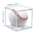 thumbnail image 2 of 4 Pcs Baseball Display Case, UV Protected Acrylic Cube Baseball Holder Square Clear Box, Memorabilia Autograph Display Ball, Protect Display Storage Sports Official Baseball Autograph Display Case, 2 of 7