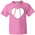 thumbnail image 3 of Inktastic Heart Shaped Baseball Youth T-Shirt, 3 of 5