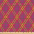 thumbnail image 2 of Ambesonne Buffalo Plaid Fabric by the Yard Upholstery, Tartan Minimalist Art, 1 Yard, Dark Pink and Orange, 2 of 5