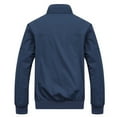 thumbnail image 2 of SWSMCLT Men's Windproof Jacket Light Full Zip Casual Lightweight Windbreakers Softshell with Pockets Long Sleeve Plaid Lining Shell Wind Resistant Rain Blue Medium, 2 of 5