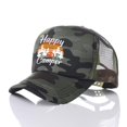 thumbnail image 1 of Happy Camper Printing Baseball Hat Adventure Camping Lover Mesh Trucker Style Hat Cap Adjustable Outdoor Sun Snapback Caps YY36356-60cm for adult Gao Jinjia LED, 1 of 2