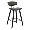 thumbnail image 1 of Armen Living Fox 26" Modern Faux Leather Counter Stool in Gray, 1 of 6