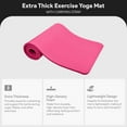 thumbnail image 4 of BOBOKY  Yoga Mat 1-Inch Extra Thick High-Density Exercise Mat with Non-Slip Surface & Carry Strap for Men & Women Tear-Resistant Pilates Workout Mat for Home Gym, Floor Fitness,Pink, 4 of 10