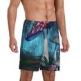 thumbnail image 2 of Wukai Fantasy Mushrooms Men’s Short Pajama Pants With Pockets Soft Sleep Pj Shorts for Men-Small, 2 of 6