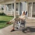 thumbnail image 2 of Adirondack Chair Cushion Thin Waterproof Anti-Slip with Straps, Weather-Resistant Indoor Outdoor Patio Seat Pad,Black and white stripes,1PCS, 2 of 7